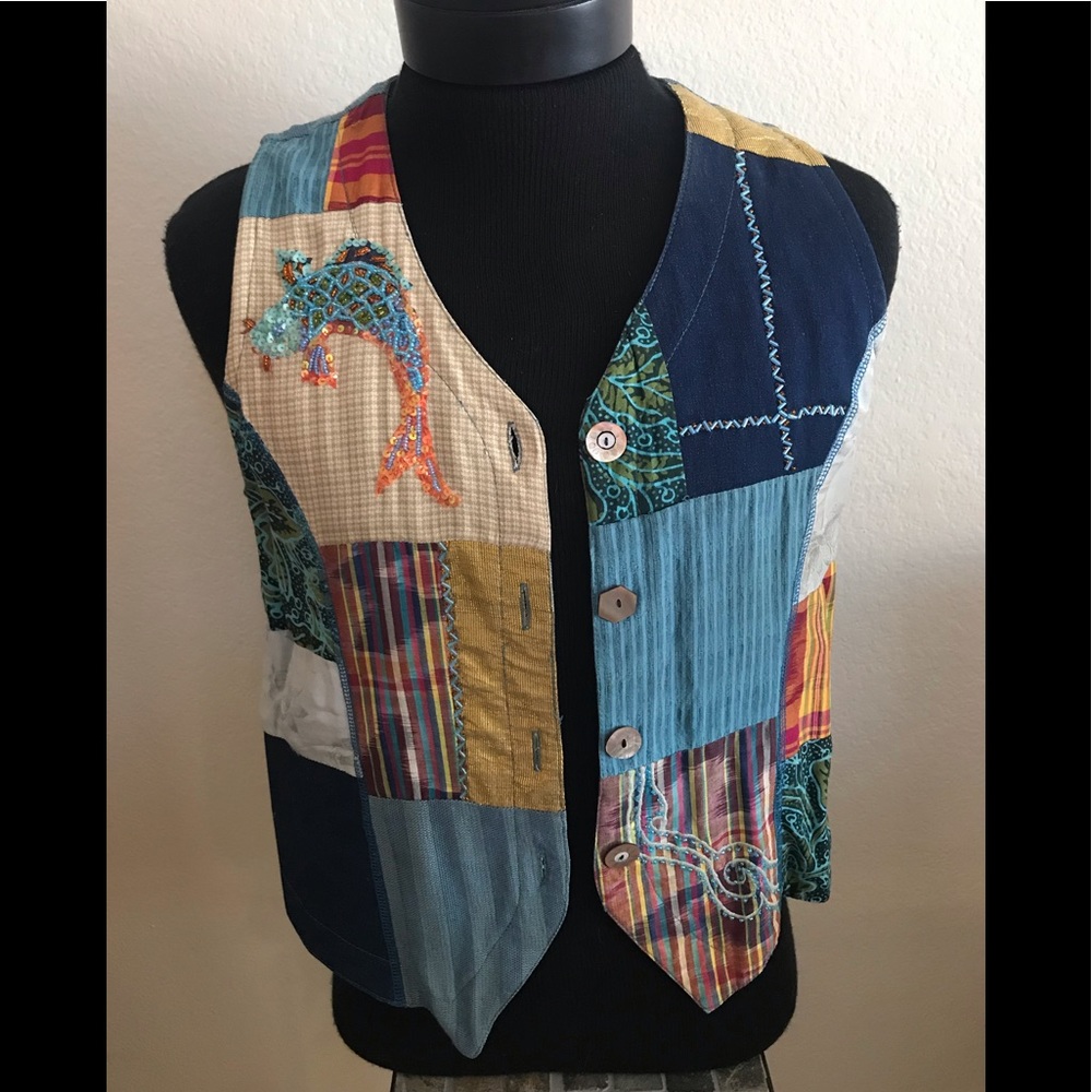 FAITH Multi-Colored Top/Vest Sz Small